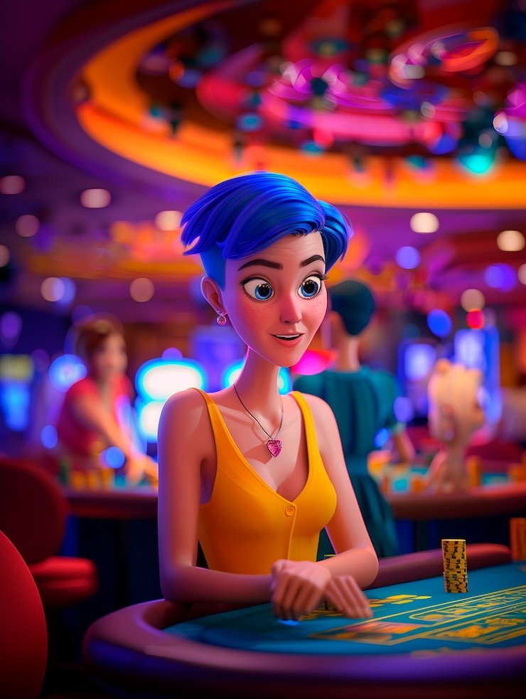 Dealer profesional di meja baccarat live casino dalam sesi streaming langsung yang interaktif